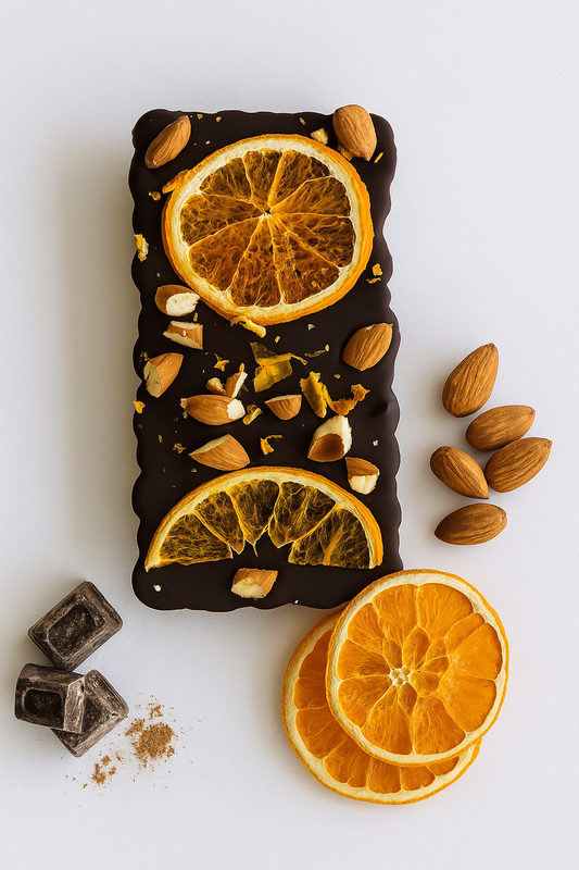 Dark Chocolate - Dried Oranges, Almonds & Sea Salt
