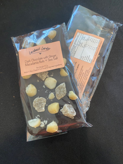 Dark Chocolate - Ginger, Macadamia & Sea Salt